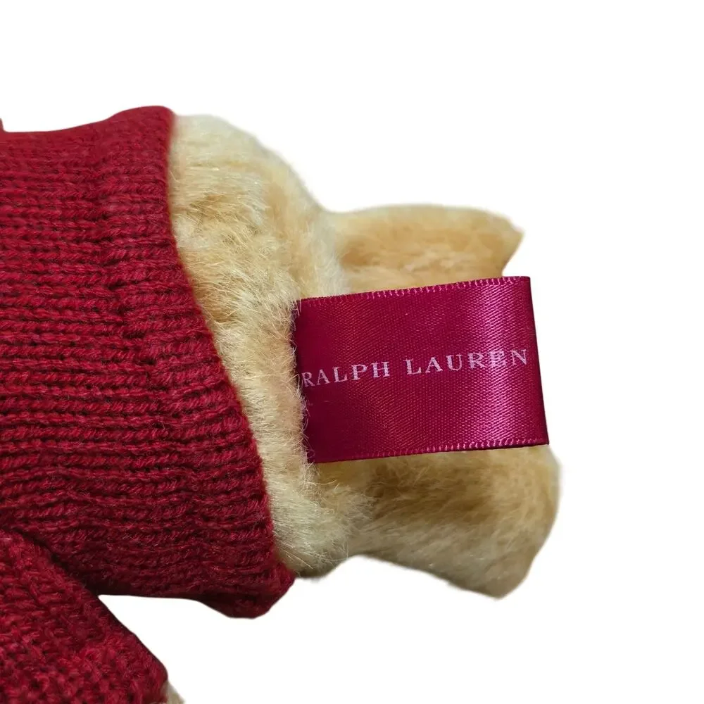 Ralph Lauren Limited THE POLO BEAR Plush Red Sweater & Beanie